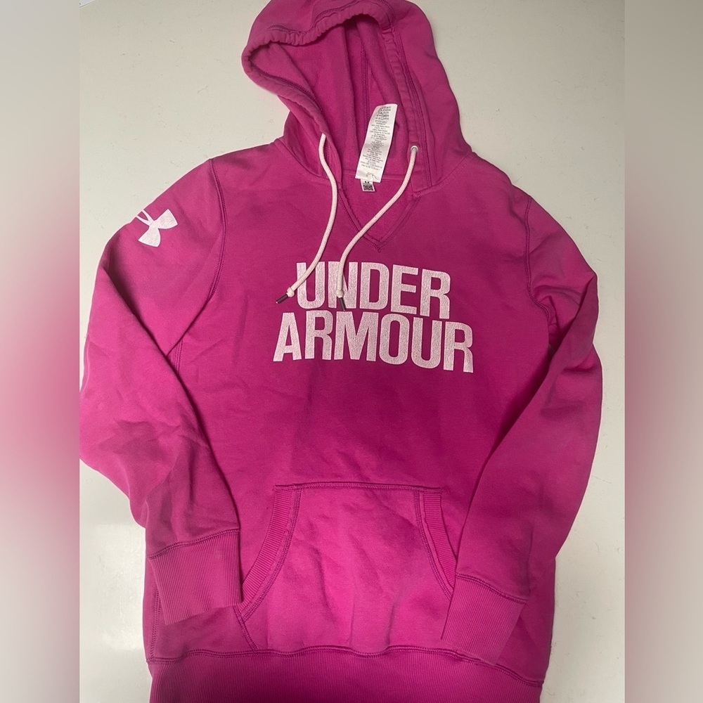 Under Armour Fuchsia Hoodie with White Accents